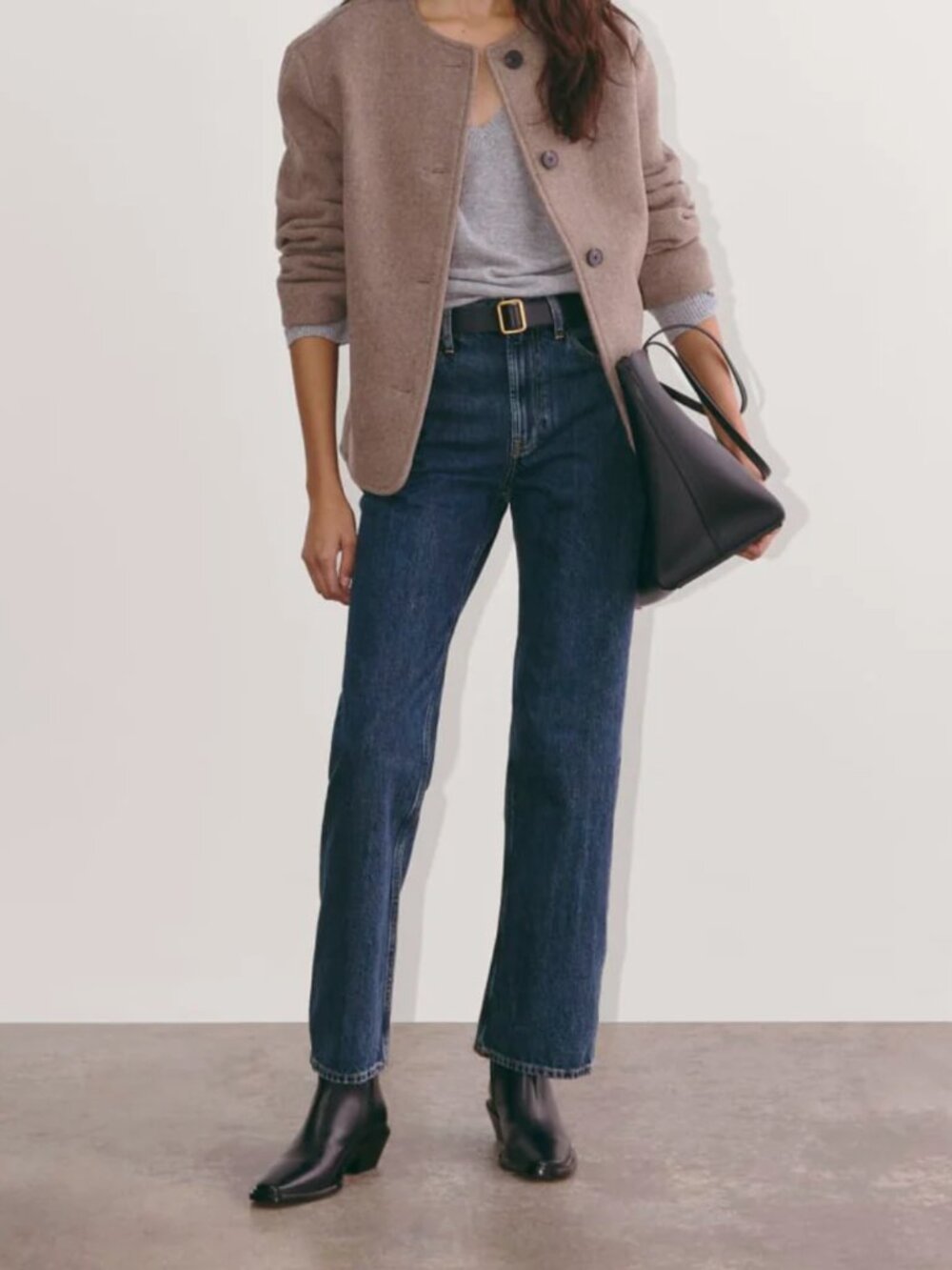 Everlane Cheeky Straight Jean Dark Blue 27R